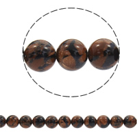 Goldstone Beads, Ronde, synthetisch, verschillende grootte voor keus, Gat:Ca 1mm, Per verkocht Ca 14.5 inch Strand