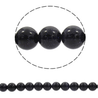 Natural Blue Goldstone Beads, Round, different size for choice, Hole:Approx 1mm, Sold Per Approx 15 Inch Strand