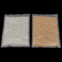 Plated Glass Seed Kralen, Glas rocailles, met OPP, Ronde, meer kleuren voor de keuze, 2x1.9mm, 140x105mm, Gat:Ca 1mm, Ca 6600pC's/Bag, Verkocht door Bag
