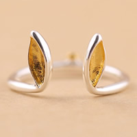 Sárgaréz Mandzsetta Finger Ring, galvanizált, kétszínű, 3-5mm, Méret:5, Által értékesített PC