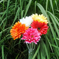 Kunstig blomst Home Decoration, Spun Silk, med Plastic, Flower, flere farver til valg, 53cm, 10pc'er/Bag, Solgt af Bag