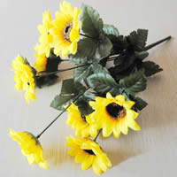 Künstliche Blumendekoration, Seidenspinnerei, mit Kunststoff, Chrysamthemum, 7x40cm, 10PCs/Tasche, verkauft von Tasche