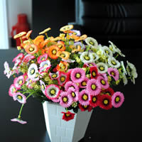 Kunstig blomst Home Decoration, Spun Silk, med Plastic, Flower, flere farver til valg, 30cm, 10pc'er/Bag, Solgt af Bag