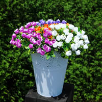 Kunstig blomst Home Decoration, Plastic, Flower, flere farver til valg, 25cm, 10pc'er/Bag, Solgt af Bag