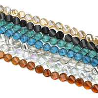 Torsion-Kristall-Perlen, Kristall, Twist, bunte Farbe plattiert, facettierte, mehrere Farben vorhanden, 15x7mm, Bohrung:ca. 1mm, ca. 50PCs/Strang, verkauft per ca. 27.5 ZollInch Strang