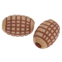 Acrylic, Drum, imitation ox bone, coffee color, 11x7.5mm, Hole:Approx 1mm, 2Bags/Lot, Approx 1260PCs/Bag, Sold By Lot