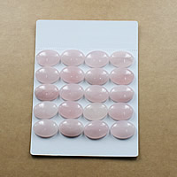 quartz rose cabochon, ovale plat, naturel, normes différentes pour le choix & dos plat, Vendu par lot