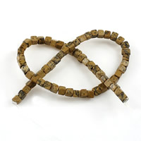 Natural Picture Jasper Beads Cube made in China Approx 1mm Length Approx 15.5 Inch Approx Sold By Lot