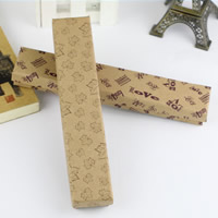 Kraft boîte de collier, avec carton, mélangé, 215x40x25mm, 5sacsvalises/lot, 12PC/sac, Vendu par lot