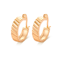 Gets® Jewelry Earring, Brass, Donut, 18K gold plated, nickel, lead & cadmium free, 5x18mm, Sold By Pair