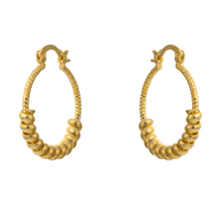Gets® Jewelry Earring, Brass, Donut, 18K gold plated, nickel, lead & cadmium free, 27x30mm, Sold By Pair