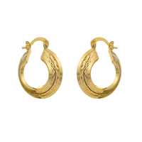 Gets® Jewelry Earring, Brass, Donut, 18K gold plated, nickel, lead & cadmium free, 21x25mm, Sold By Pair