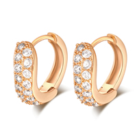 Gets® Jewelry Earring, Brass, 18K gold plated, micro pave cubic zirconia, nickel, lead & cadmium free, 15x16mm, Sold By Pair