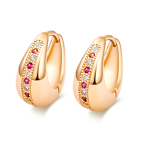 Gets® Jewelry Earring, Brass, 18K gold plated, micro pave cubic zirconia, nickel, lead & cadmium free, 19mm, Sold By Pair