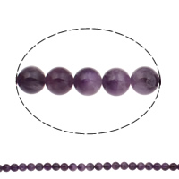 Natural Amethyst Beads, Round, February Birthstone & different size for choice, Hole:Approx 1mm, Sold Per Approx 15 Inch Strand