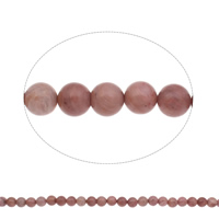 Rhodonite Beads, Runde, naturlig, 10mm, Hole:Ca. 1mm, Længde Ca. 15 inch, 2Strands/Bag, Ca. 39pc'er/Strand, Solgt af Bag
