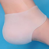Silicone Heel Protector Sock, translucent, 95x100x3mm, 2PCs/Bag, Sold By Bag