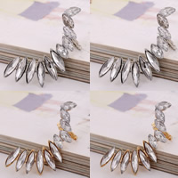 Fashion Earring Cuff and Wraps Zinc Alloy with Crystal Leaf plated faceted nickel lead & cadmium free Sold By PC