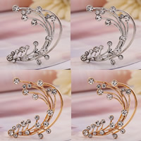 Fashion Earring Cuff and Wraps Zinc Alloy plated with rhinestone nickel lead & cadmium free Sold By PC