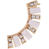 Fashion Earring Cuff and Wraps Zinc Alloy with Resin gold color plated with rhinestone nickel lead & cadmium free Sold By PC
