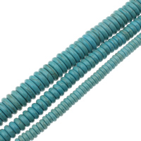Perles turquoises, turquoise synthétique, chips, normes différentes pour le choix, bleu, Trou:Environ 1mm, Longueur:Environ 15 pouce, Vendu par sac