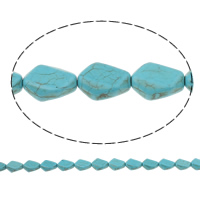 Turquoise Beads, blue, 20x15x8mm, Hole:Approx 1.5mm, Length:Approx 15 Inch, 50Strands/Bag, Approx 20PCs/Strand, Sold By Bag