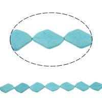 Turquoise Beads, blue, 40x30x10mm, Hole:Approx 1.5mm, Length:Approx 15 Inch, 10Strands/Bag, Approx 11PCs/Strand, Sold By Bag