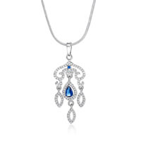 Gets® Jewelry Necklace Brass Flower platinum plated snake chain & micro pave cubic zirconia & faceted nickel lead & cadmium free Sold Per Approx 17.5 Inch Strand