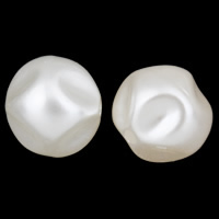 Plastique ABS perle goutte, blanc, 12mm, Trou:Environ 1mm, 2sacsvalises/lot, Environ 600PC/sac, Vendu par lot