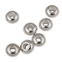 Belagte akryl perler, Rondelle, sølvfarvet forgyldt, 5x2mm, Hole:Ca. 1mm, 2Tasker/Lot, Ca. 5000pc'er/Bag, Solgt af Lot