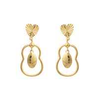 Gets® Jewelry Earring Brass Calabash 18K gold plated flower cut nickel lead & cadmium free Sold By Pair