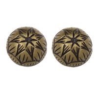 Plated Acrylic Beads Round antique bronze color plated 13.5mm Approx 1mm Approx Sold By Lot