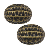 Plated Acrylic Beads Oval antique bronze color plated hammered Approx 1mm Approx Sold By Lot