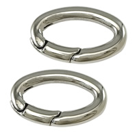 Stainless Steel Snap Clasp, Flat Oval, original color, 20x13x3mm, 10PCs/Lot, Sold By Lot