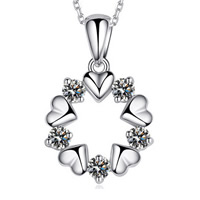 Rhinestone Brass Pendants, Flower, silver color plated, with rhinestone, nickel, lead & cadmium free, 17x11mm, Hole:Approx 3-5mm, Sold By PC