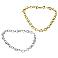Stainless Steel Jewelry Bracelet, plated, oval chain, more colors for choice, 7.50x5.50x1.50mm, Length:Approx 8.5 Inch, 50Strands/Lot, Sold By Lot
