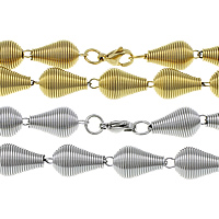 Halskette, Edelstahl, plattiert, Bar-Kette, keine, 20x11mm, Länge:ca. 24 ZollInch, verkauft von Menge
