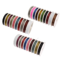 Tiger Tail Wire, with plastic spool, different size for choice, mixed colors, Length:50 m, 10Spools/Bag, Sold By Bag