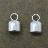Zinc Alloy End Cap silver color plated nickel lead & cadmium free Approx 6mm Sold By Lot