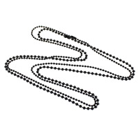 Iron nyaklánc lánc, Vas, Plumbum fekete színű bevonattal, különböző méretű a választás & ball lánc, nikkel, ólom és kadmium mentes, Hossz Kb 27 inch, 200Strands/Lot, Által értékesített Lot