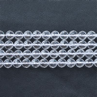 Perles de Quartz clair naturel, Rond, normes différentes pour le choix & facettes, transparent, Trou:Environ 1mm, Vendu par Environ 15.5 pouce brin