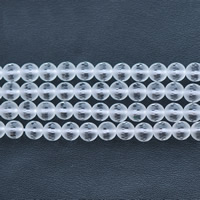 Naturlige klar kvarts perler, Clear Quartz, Runde, forskellig størrelse for valg & facetteret & frosted, Hole:Ca. 1mm, Solgt Per Ca. 15.5 inch Strand