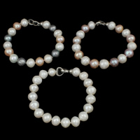 Freshwater Cultured Pearl Bracelet Freshwater Pearl brass foldover clasp Potato 12-13mm Sold Per Approx 7.5 Inch Strand
