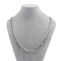 Stainless Steel Chain Necklace, different size for choice & curb chain, original color, Sold Per Approx 23.5 Inch Strand