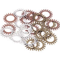 Tibetan Style Jewelry Washers, Gear Wheel, plated, more colors for choice, nickel, lead & cadmium free, 25mm, 60PCs/Bag, Sold By Bag