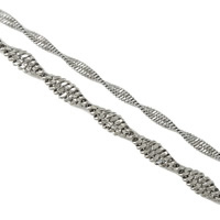Rozsdamentes acélból készült ékszerek Chain, Stainless Steel, különböző méretű a választás, az eredeti szín, 20m/Lot, Által értékesített Lot