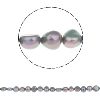 Barok ferskvandskulturperle Beads, Ferskvandsperle, lilla, 7-8mm, Hole:Ca. 0.8mm, Solgt Per Ca. 15 inch Strand