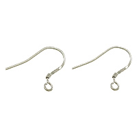 Brass Hook Earwire, plated, with loop, more colors for choice, nickel, lead & cadmium free, 19x15x1.30mm, Hole:Approx 1.5mm, 200Pairs/Lot, Sold By Lot
