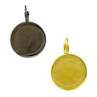 Brass Lever Back Earring Blank plated nickel lead & cadmium free Inner Approx 20mm Sold By Bag