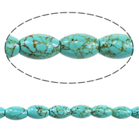 Turquoise Beads, Oval, 21x14x14mm, Hole:Approx 2mm, Length:Approx 15.5 Inch, 3Strands/Lot, Approx 19PCs/Strand, Sold By Lot